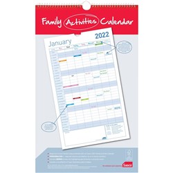 Sasco Family Activity Calendar 250 x 410mm White