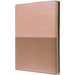 Collins Vanessa Financial Year Diary A4 Day To Page Rose Gold