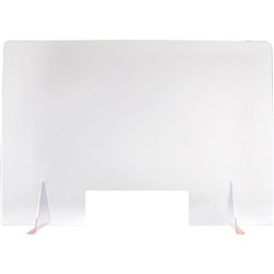 Trafalgar Sneeze Guard Screen Large Acrylic With Stand 1200W x 800mmH Clear