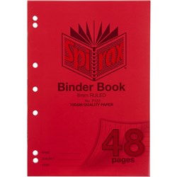 Spirax P122 Binder Book Poly Cover A4 48 Page 8mm Ruled