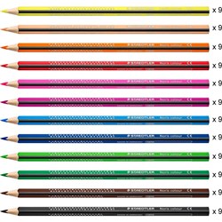 Staedtler Noris Colour Triangular Coloured Pencils Assorted Colours Pack of 108