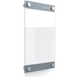 Quartet Infinity Customisable Magnetic Glassboard 215 x 279mm Clear/Silver