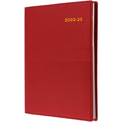 Collins Vanessa Financial Year Diary A4 Day to Page Red