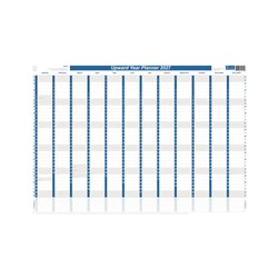 Upward Dated Year Wall Planner 690 x 470mm Blue