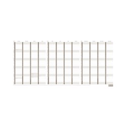 Upward Dated Year Wall Planner Reversible 2 Years 557 x 297mm Brown