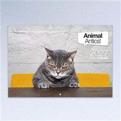 Easy -2C Wall Calendar A4 Month To View Animal Antics