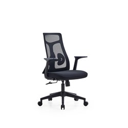 Sylex Morse 2 Chair Mid Mesh Back With Arms Black Fabric Seat