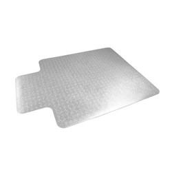 Floortex Chair Mat Trylock Based For Low Pile Carpet 115 x 134cm Keyhole Clear