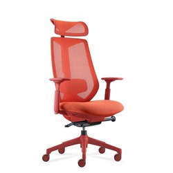 Rapidline Titan Executive Chair High Mesh Back With Arms Coral Fabric Seat