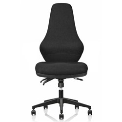 Rapidline Ergora Posture Chair Medium Back Fabric Seat And Back Black
