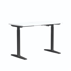 Buro Syntra Height Adjustable Desk 1200W x 600D x 710-1160mmH White/Black