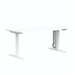 Buro Syntra Height Adjustable Desk 1500W x 750D x 650-1300mmH White/White