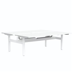 Buro Syntra Height Adjustable Back to Back Desk 2 Person 1800W x 620-1270mmH Wht/White
