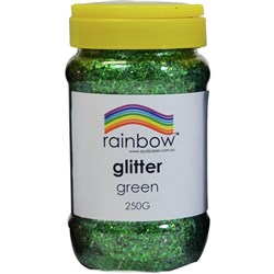 Rainbow Glitter Jar Green 250G