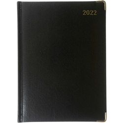 Debden Classic Manager Diary 190 x 260mm Day To Page Black