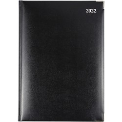 Debden Management Diary A4 Day To Page Bonded Leather Black