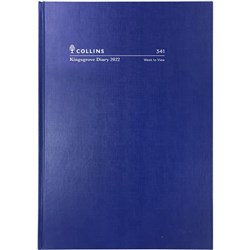 Collins Kingsgrove Diary A4 Week To View Blue