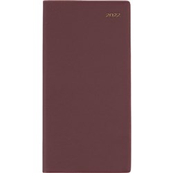 Collins Belmont Pocket Diary B6/7 Slimline Week To View Burgundy