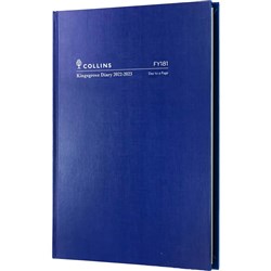 Collins Kingsgrove Financial Year Diary A5 Day To Page Blue