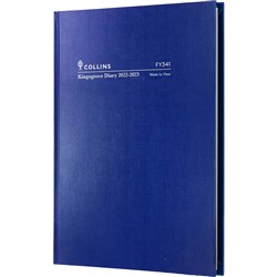 Collins Kingsgrove Financial Year Diary A4 Week To View Blue