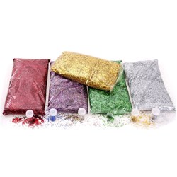 Jasart Glitter Scatters 100gm Jar Alphabet Assorted Colours