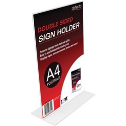 Deflecto Sign Holder Double Sided A4 Portrait