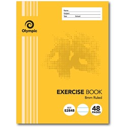 Olympic E2848 Exercise Book 225 x 175mm 8mm Ruled 48 Page
