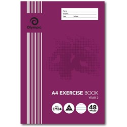 Olympic Exercise Book EY2 A4 18m Ruled Year 2 48 Page QLD Ruling