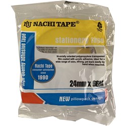 Nachi 620 Crystal Clear Stationery Tape 24mmx66m Pack of 6