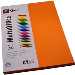 Quill Colour Copy Paper A4 80gsm Orange Pack of 100