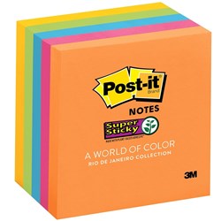 Post-It 654-5SSUC Super Sticky Notes 76mmx76mm Energy Boost Pack of 5