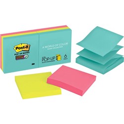 Post-It R330-6SSMIA Super Sticky Notes 76mmx76mm Pop Up Neons Pack of 6