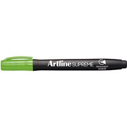 Artline Supreme Permanent Markers Bullet 1mm Lime Pack Of 12