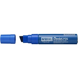 Pentel N50XL Jumbo Permanent Marker Chisel 10-18mm Blue