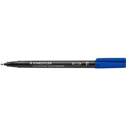 Staedtler 318 Lumocolor Pen Permanent Fine 0.6mm Blue Box of 10