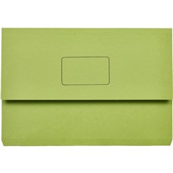 Marbig Slimpick Manilla Document Wallet Foolscap 30mm Gusset Green