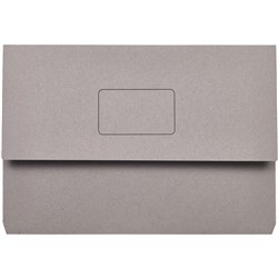 Marbig Slimpick Manilla Document Wallet Foolscap 30mm Gusset Grey
