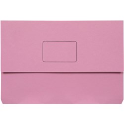Marbig Slimpick Manilla Document Wallet Foolscap 30mm Gusset Pink