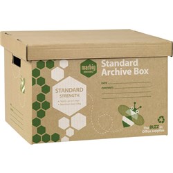 Marbig Enviro Standard Archive Box 315W x 420D x 260mmH Brown