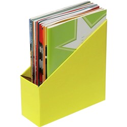 Marbig Book Boxes Small 90W x 250D x 270mmH Yellow Pack Of 5