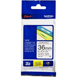 Brother TZE-261 P-Touch Tape 36mmx8m Black on White