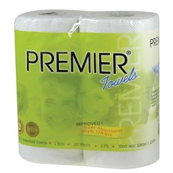 Premier Paper Towels 2 Ply 60 Sheets Pack Of 2