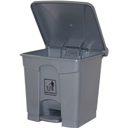 Cleanlink Rubbish Bin With Pedal Lid 45 Litres Grey