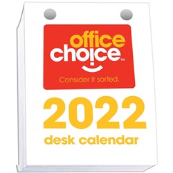 Office Choice Desk Calendar Top Opening Refill 102 x 76mm Day To Page