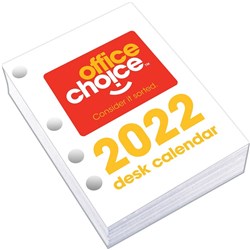 Office Choice Desk Calendar Side Opening Refill 102 x 76mm Day To Page