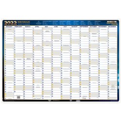 Collins Writeraze Dated Wall Planner 700 x 1000mm Unframed Blue