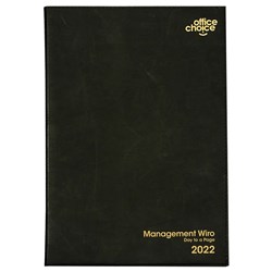 Office Choice Management Diary A4 Day To Page Black