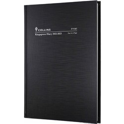 Collins Kingsgrove Financial Year Diary A4 Day To Page Black