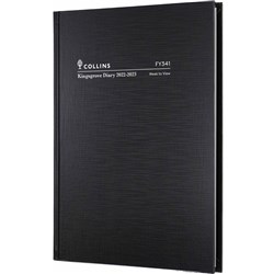Collins Kingsgrove Financial Year Diary A4 Week To View Black