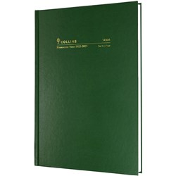 Collins Financial Year Diary A4 Day To Page Green